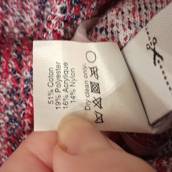 J. Crew NEW NO TAGS Micro Tweed Zip Knit Jacket in Poppy - Picture 6 of 7